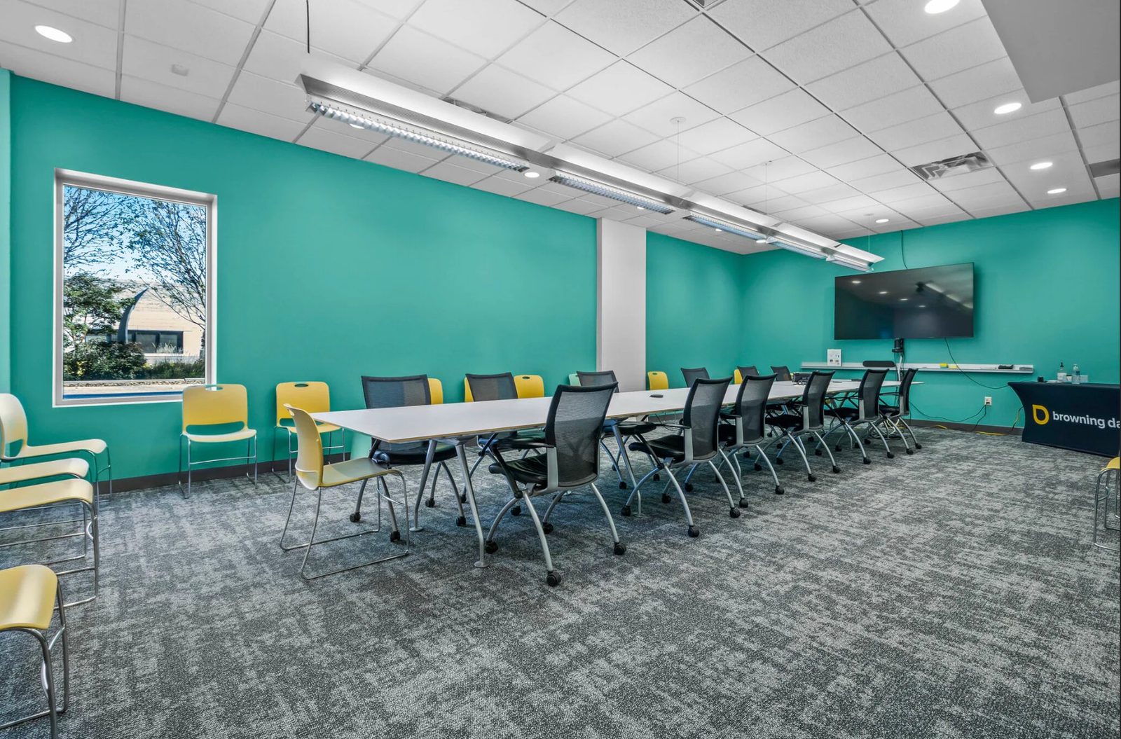 Large conference room with display